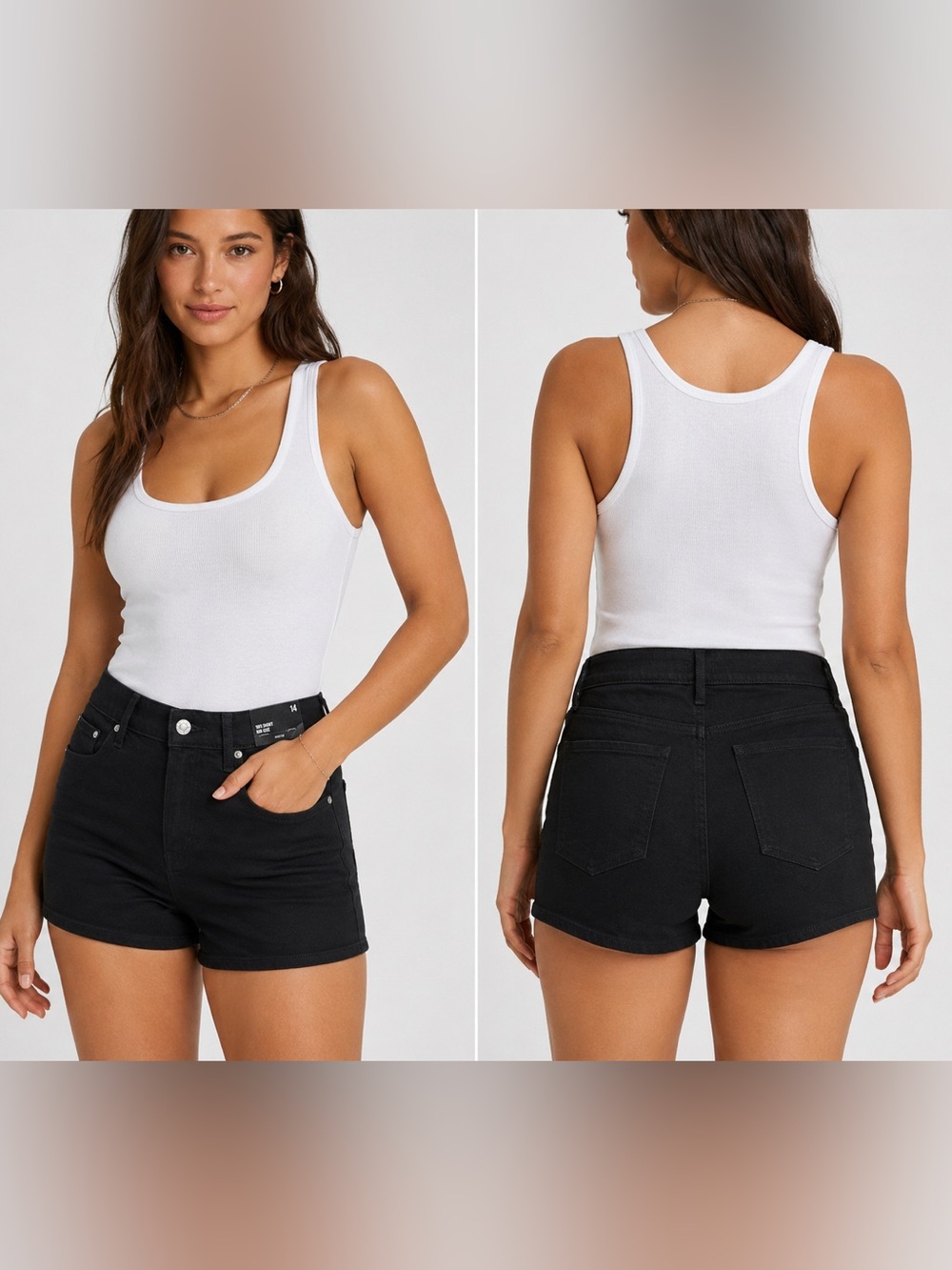 NWT Express ’90s Mid Rise Stretch Denim Shorts – Size 14